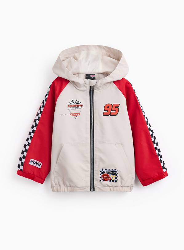 White Lightning McQueen Print Hooded Mac 6-7 years